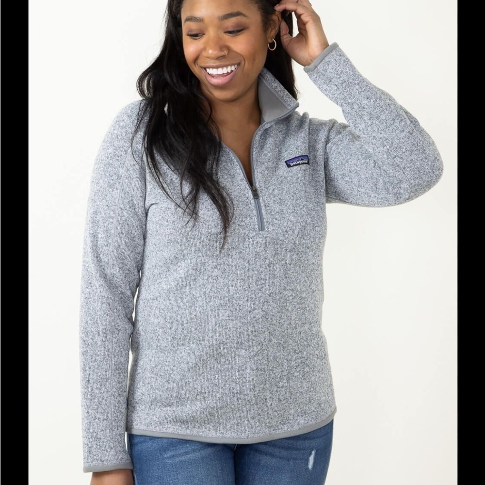 Patagonia Women's Gray Quarter-Zip Sweater - Picture 2 of 9